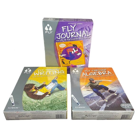 SEALED LOT! Fly Through Algebra, Writing, Journal Pentop Flyware Computer NO PEN - Picture 1 of 16